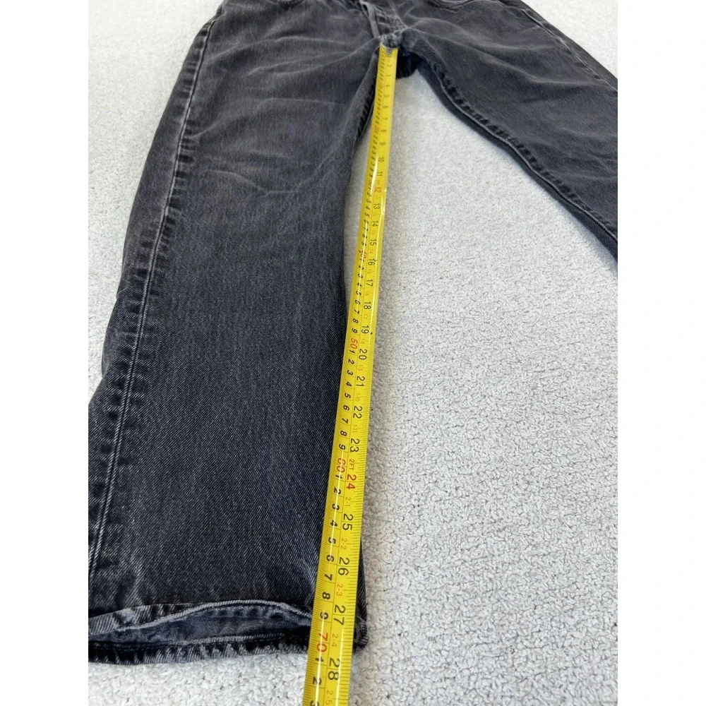 Levis 501 Original Fit Washed Black Jeans Mens 32 Button Fly Denim SKU 0050
